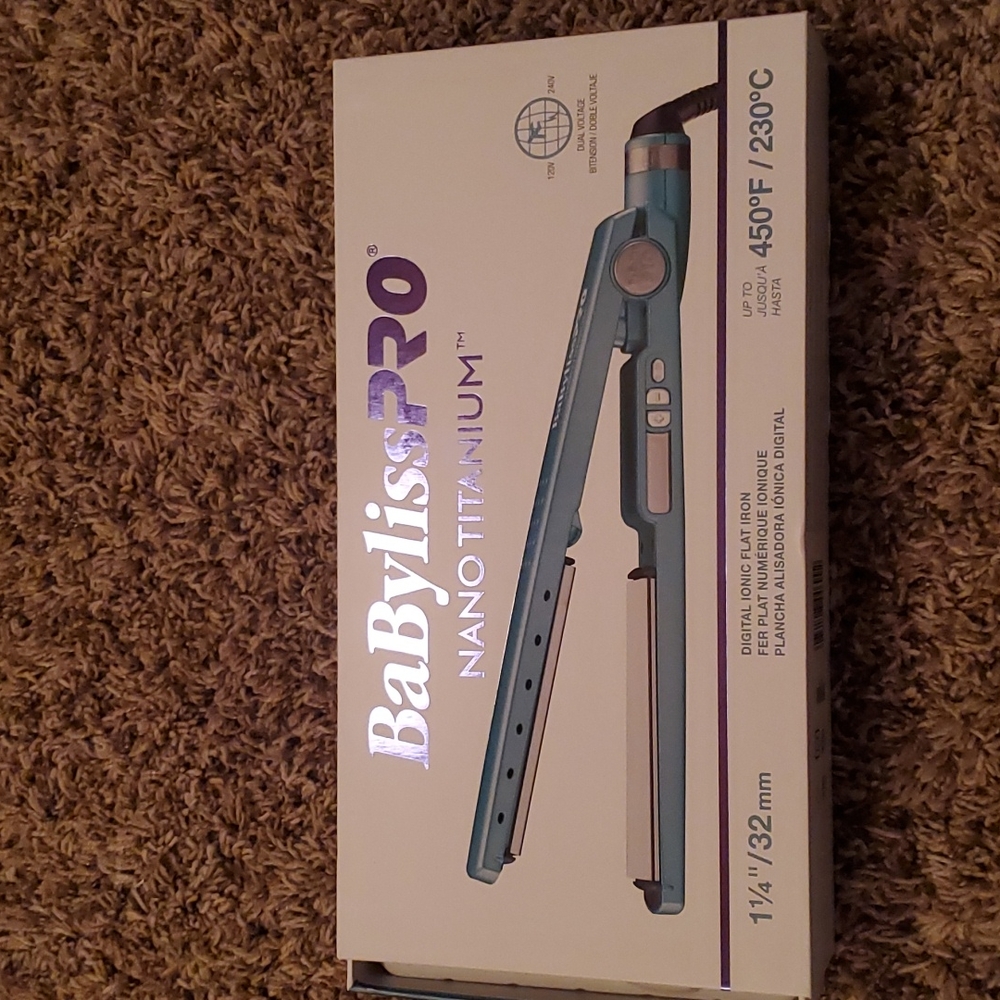 Babyliss Pro Nano Titanium Digital Ionic Flat Iron and mini straightener